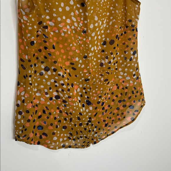 CABI Cheers Semi Sheer Sleeveless Blouse Retro Office Size XS - Picture 10 of 16